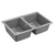 Мойка из камня Paulmark Tandem 80/2 PM238150-GRM 81 х 50 см кварц серый металлик, изображение 2