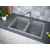 Мойка из камня Paulmark Tandem 80/2 PM238150-GRM 81 х 50 см кварц серый металлик, изображение 3