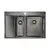 Мойка из нержавейки Paulmark Kroner 78/2SF PM227851-GMR вороненая сталь 78 х 51 см