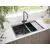 Мойка из нержавейки Paulmark Kroner 78/2SF PM227851-GML вороненая сталь 78 х 51 см, изображение 3