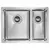 Мойка из нержавейки Paulmark Gerberg 59/2S Uni PM225944-BSL сталь 59 х 44 см