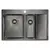 Мойка из нержавейки Paulmark Kroner 78/2SF PM227851-GML вороненая сталь 78 х 51 см