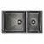 Мойка из нержавейки Paulmark Gerberg 72/2S Uni PM227844-GM вороненая сталь 78 x 44 см