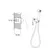 Встроенный гигиенический душ со смесителем для биде Rose R1105, изображение 2