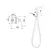 Встроенный гигиенический душ со смесителем для биде Rose R0205H, изображение 2