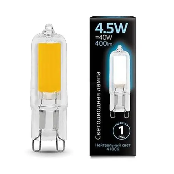 Лампа cветодиодная G4 4.5W 4100K прозрачная 107807204
