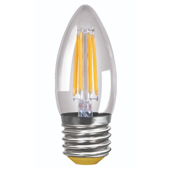 Лампа светодиодная E27 6W 2800K прозрачная VG10-C1E27warm6W-F 7046