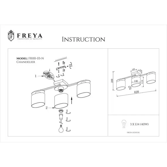 Потолочная люстра Freya Bice FR5101-CL-03-CN, изображение 2
