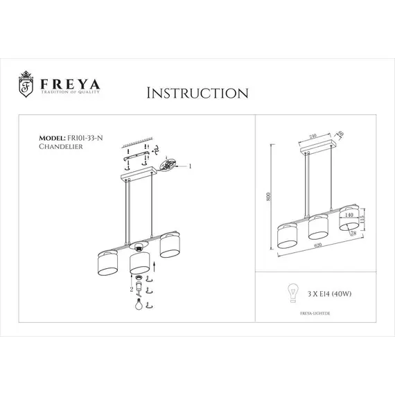 Подвесная люстра Freya Bice FR5101-PL-33-CN, изображение 2