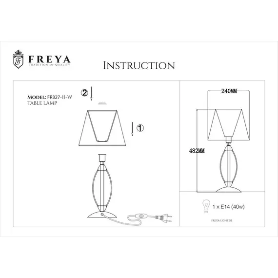 Настольная лампа Freya Marquis FR2327-TL-11-BG, изображение 2