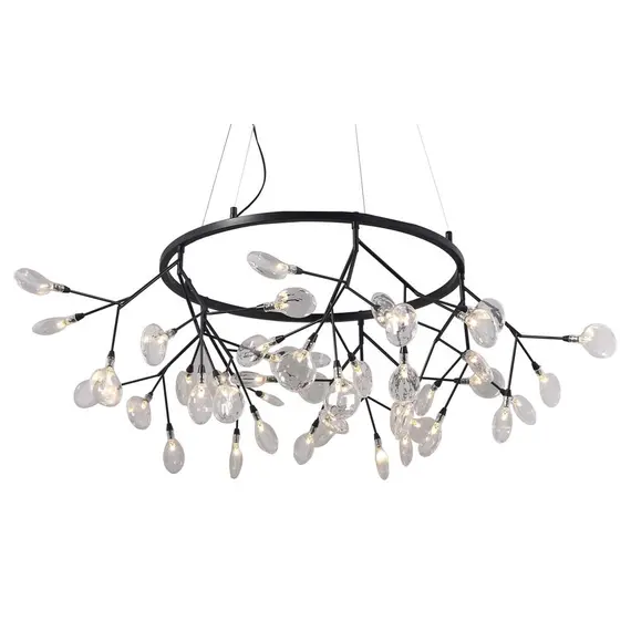 Подвесная светодиодная люстра Crystal Lux Evita SP45 D BLack/Transparent, изображение 2