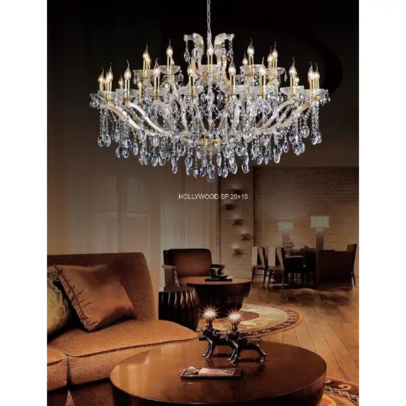 Подвесная люстра Crystal Lux Hollywood SP20+10 Gold, изображение 3