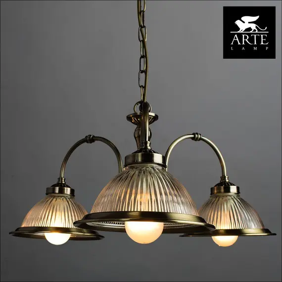 Подвесная люстра Arte Lamp American Diner A9366LM-3AB, изображение 4