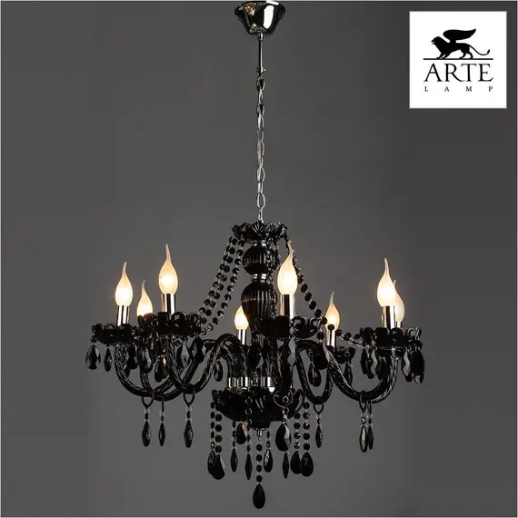 Подвесная люстра Arte Lamp Teatro A3964LM-8BK, изображение 4