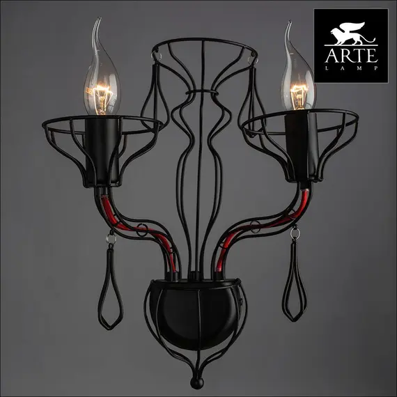 Бра Arte Lamp Artefact A3225AP-2BK, изображение 3
