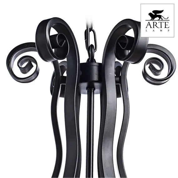 Подвесная люстра Arte Lamp Scroll A7915LM-6BK, изображение 2
