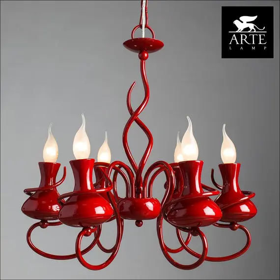 Подвесная люстра Arte Lamp Vaso A6819LM-6RD, изображение 4