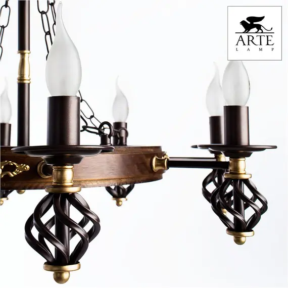 Подвесная люстра Arte Lamp Cartwheel A4550LM-8CK, изображение 2