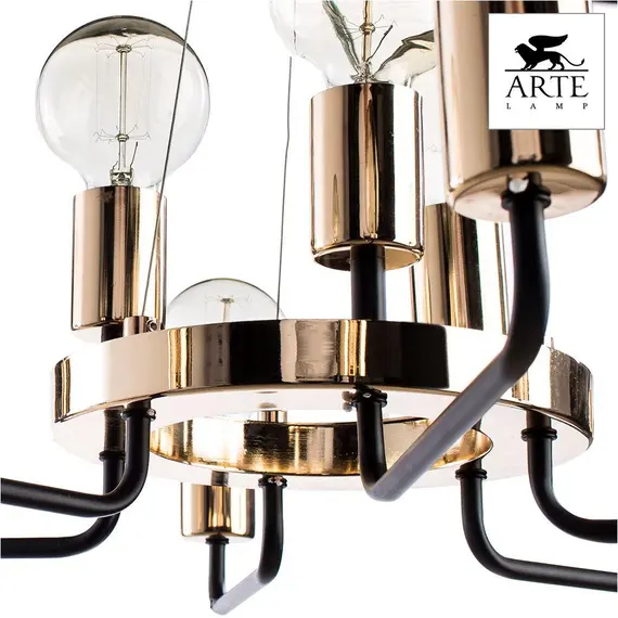 Подвесная люстра Arte Lamp Gelo A6001LM-9BK, изображение 3