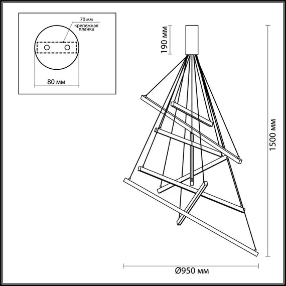 Подвесной светодиодный светильник Odeon Light Cometa 3860/96L, изображение 3