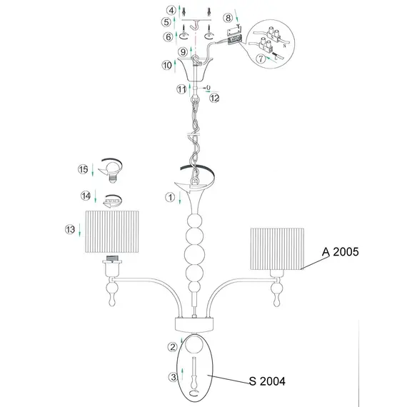 Подвесная люстра Odeon Light Viga 2005/5, изображение 3