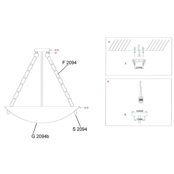 Подвесной светильник Odeon Light Velute 2094/5C, изображение 3