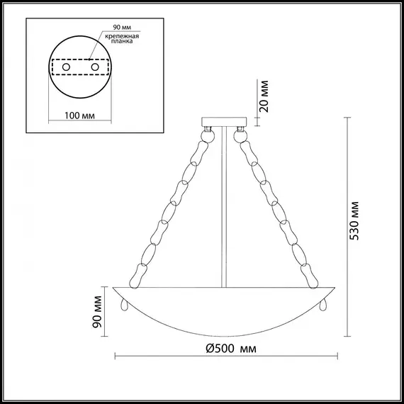 Подвесной светильник Odeon Light Velute 2094/5C, изображение 2