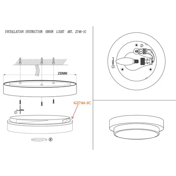 Настенный светильник Odeon Light Holger 2746/1C, изображение 3