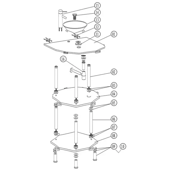 Стеклянная раковина Ledeme L151-32 60 см зеленая, изображение 4