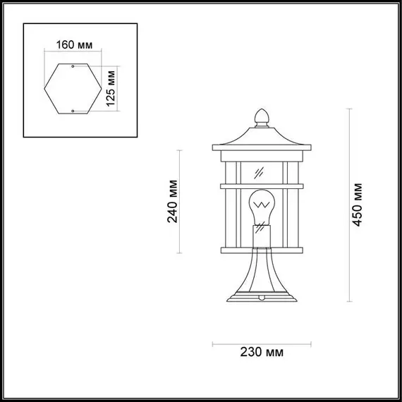 Уличный светильник Odeon Light Virta 4044/1B, изображение 2