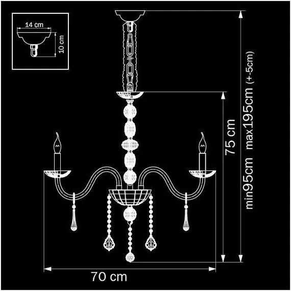 Подвесная люстра Osgona Crista 722064, изображение 2