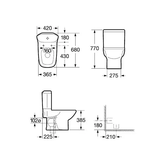 Унитаз-компакт Roca Veronica, изображение 2