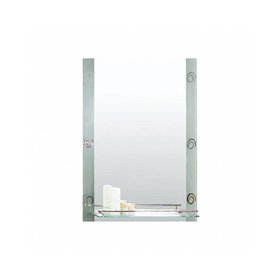 Зеркало Ledeme L601 50 х 70 см с полкой, серый