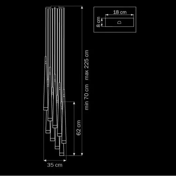 Подвесная люстра Lightstar Meta Duovo 807087, изображение 2