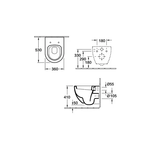 Унитаз подвесной Esbano Amapola серый матовый, изображение 2