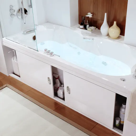 Экран под ванну Alavann Still 180 см раздвижной МДФ белый, изображение 2