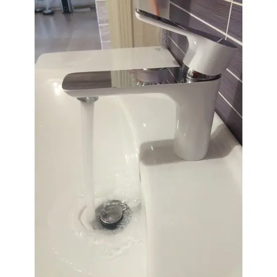 Смеситель для раковины Gerhans K15W K11015W белый/хром, Основной цвет: Белый, изображение 2