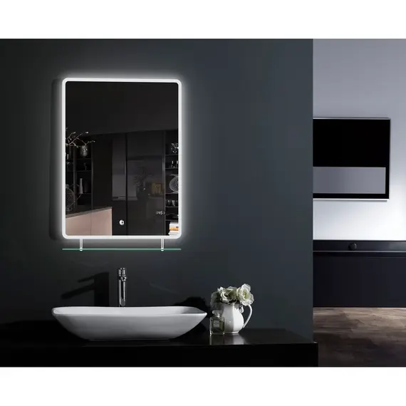 Зеркало с подсветкой Esbano ES-2073HDSA 60 х 80 см полка, изображение 2