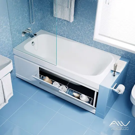 Экран под ванну Alavann Soft откидной 180 см МДФ белый