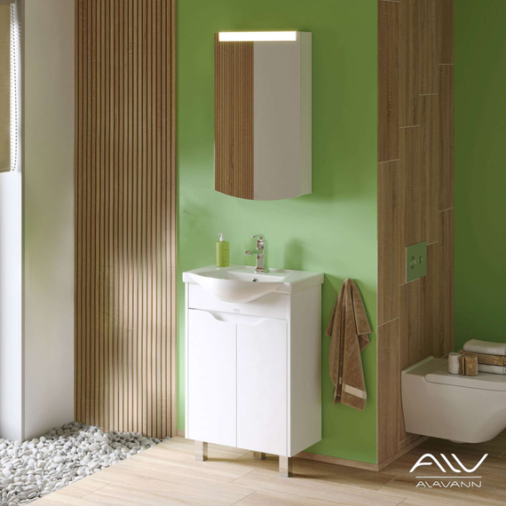 Гарнитур для ванной Alavann Crystal 55 см белый