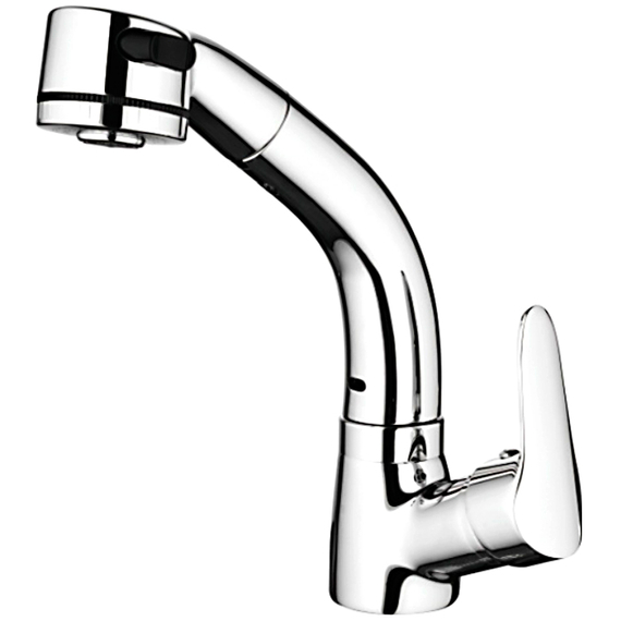 Смеситель для кухни с выдвижной лейкой Ledeme H55 L1055-21 хром