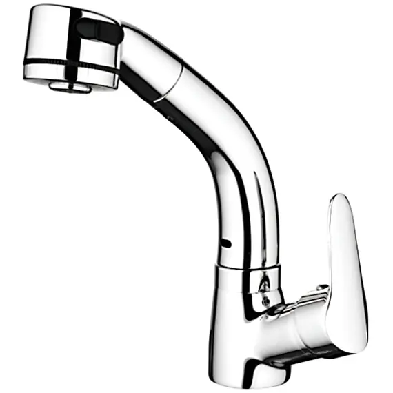 Смеситель для кухни с выдвижной лейкой Ledeme H55 L1055-21 хром
