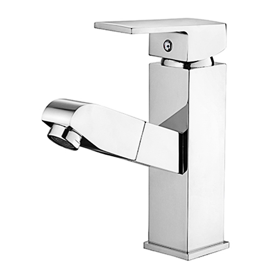Смеситель для раковины Ledeme H55 L1055-20 с выдвижным изливом хром