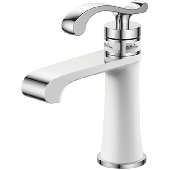 Смеситель для раковины Gerhans K26W K11026W белый/хром