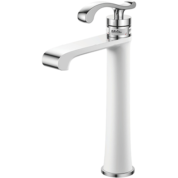 Смеситель для раковины Gerhans K26W K11126W белый/хром