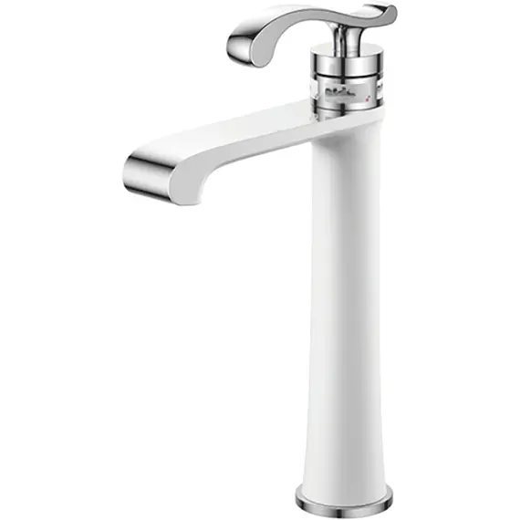 Смеситель для раковины Gerhans K26W K11126W белый/хром