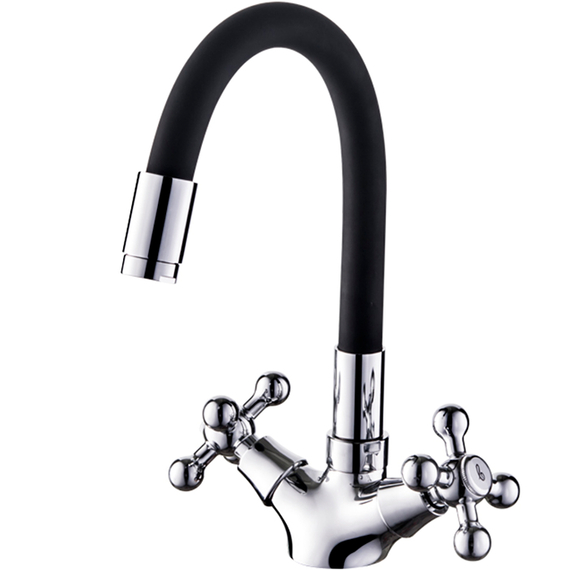 Смеситель для кухни с гибким изливом Ledeme L1319-2 хром
