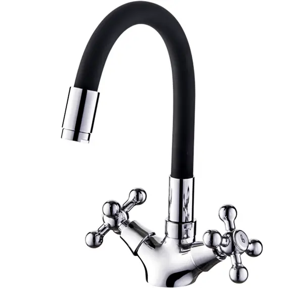 Смеситель для кухни с гибким изливом Ledeme L1319-2 хром