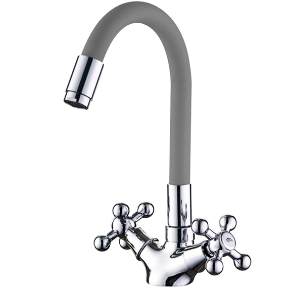 Смеситель для кухни с гибким изливом Ledeme L1319-9 хром