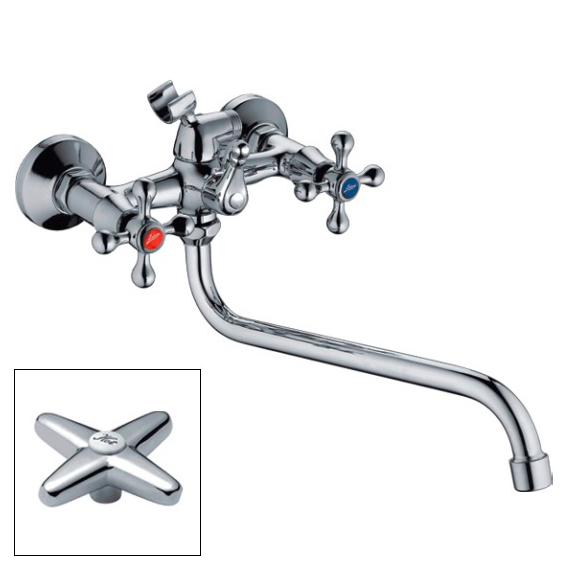 Смеситель для ванны Ledeme H20 L2120 хром